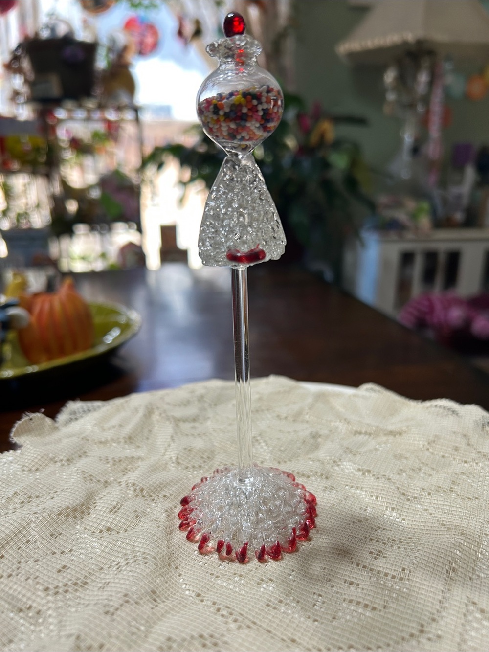 Hand-Blown Miniature Gumball Machine Created by American Glass Craft